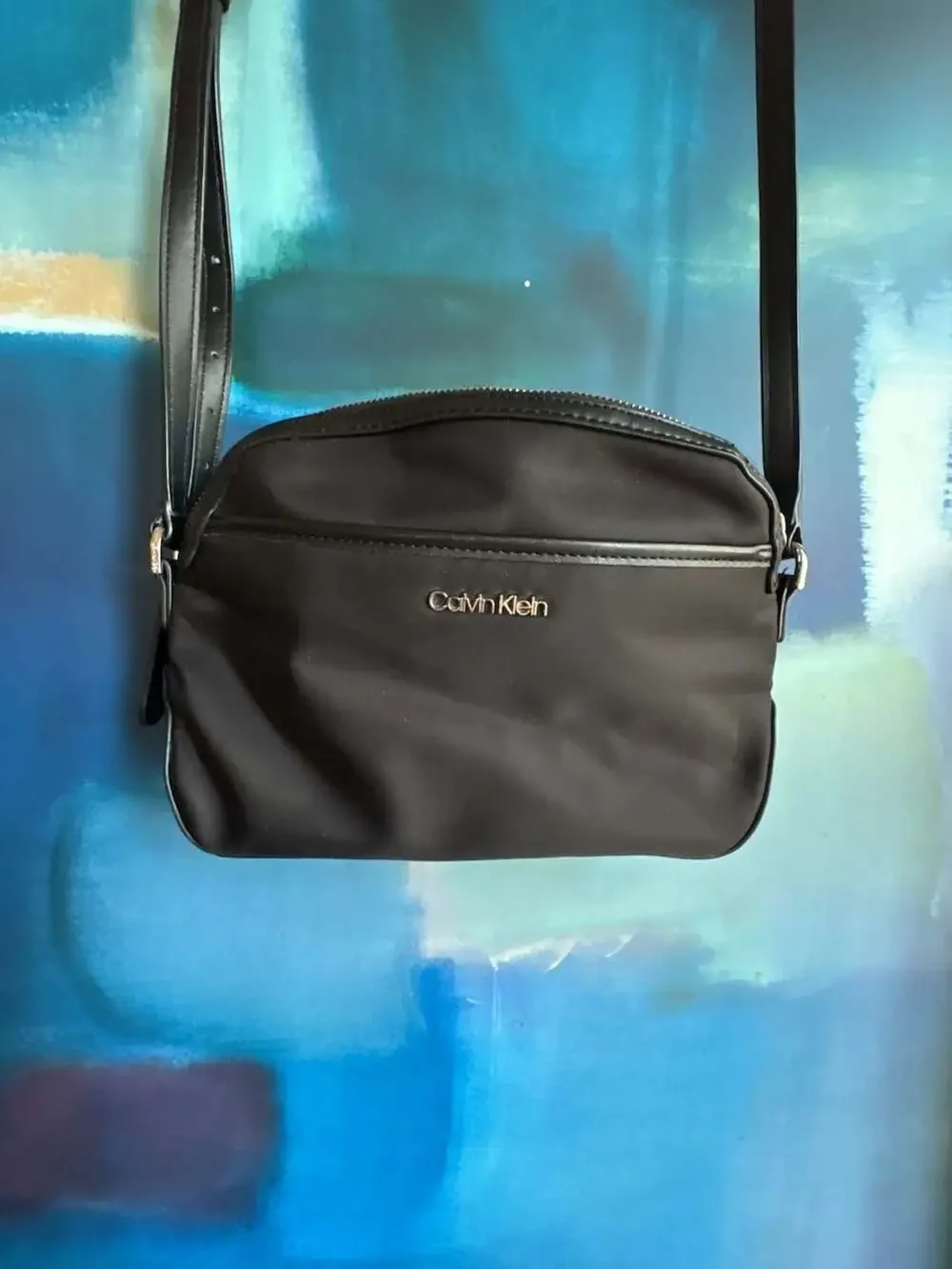 Calvin Klein Nylon Minimalist Crossbody Bag in Black